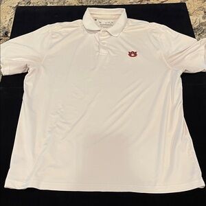 Under Armour White Polo Shirt with Auburn Logo